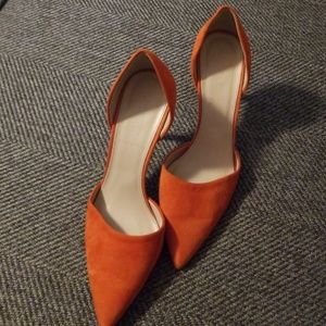 Orange J Crew Pumps